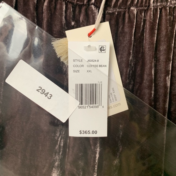 JOHNNY WAS Size XXL Embroidered Velvet Floral Wide Leg Coordinating PullOn Pants - Picture 12 of 12